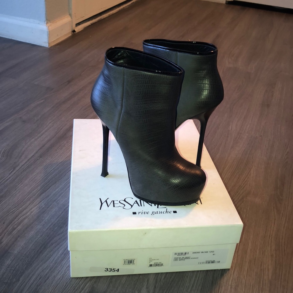 YSL Tribute sky high booties